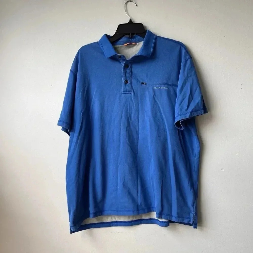 Field & Stream Men's ‎ Polo Shirt, Size Extra Large Blue